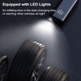 thumbnail image 2 of TFixol Portable Type-C Rechargeable Tire Inflator with LED Light, 150PSI, 4500mAh, Digital Pressure Gauge, Black ST-210B, 2 of 6