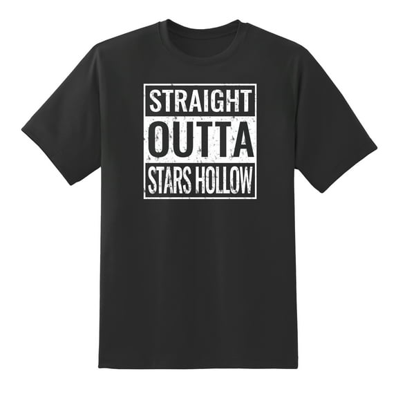 Straight Outta Stars Hollow Funny Tee Mens Graphic T Shirts Black