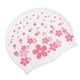 thumbnail image 4 of Gorro de natación para niños con dibujos animados de silicona, impermeable, con protección para las orejas, para piscina (gorro de goma con flores rosas y rojas), 4 of 5