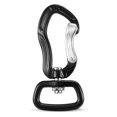 thumbnail image 2 of Yeacher Swivel Carabiner Clip 360° Rotatable Spinner Carabiner Small Wire-gate Carabiner Rotational Hammock Hanging Clip Hook, 2 of 7