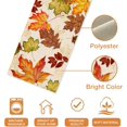 thumbnail image 2 of Fall Maple Leaves Table Runner, Thanksgiving Watercolor Plant Yellow Leafs Home Kitchen Decor, Autumn Harvest Seasonal Colorful Botanical Farmhouse Burlap Dining Decoration Party Supply 13 x 48, 2 of 6