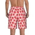 thumbnail image 3 of Kdxio Strawberry And Flowers Pattern Mens Casual Shorts - Drawstring Summer Beach Sports Shorts for Men, 3 of 9