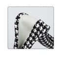 thumbnail image 5 of Fundas universales para volante de 38 cm con diseño de pata de gallo en blanco y negro con diseño geométrico abstracto, 5 of 5