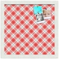thumbnail image 2 of PinPix 14x14 Custom Cork Bulletin Board Argyle Red Poster Board Has a Fabric Style Canvas Finish, Framed in Argyle Red, by ArtToFrames (PinPix-646), 2 of 6