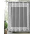 thumbnail image 2 of Shower Curtain Waterproof for Bathroom 72x72 Inch, Grey Key Pattern Bath Curtain for Bath Stalls and Tub Geometric Art Decorative Shower Curtains with Hooks, 2 of 8