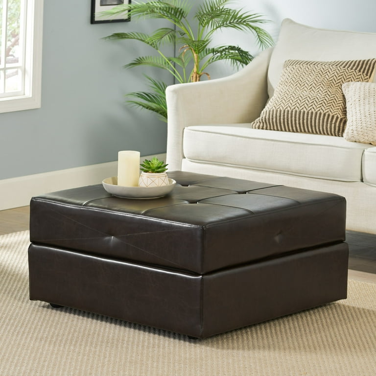 Brown storage ottoman walmart deals