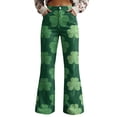 thumbnail image 2 of Plus Size Clothes for Women Four Wide Leg Pants for Women High Waisted Flower Patterned Pants Lightweight and Loose Casual Colorful Pants, 2 of 5