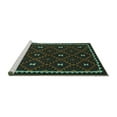 thumbnail image 2 of Ahgly Company Machine Washable Indoor Rectangle Oriental Turquoise Blue Traditional Area Rugs, 2' x 4', 2 of 4