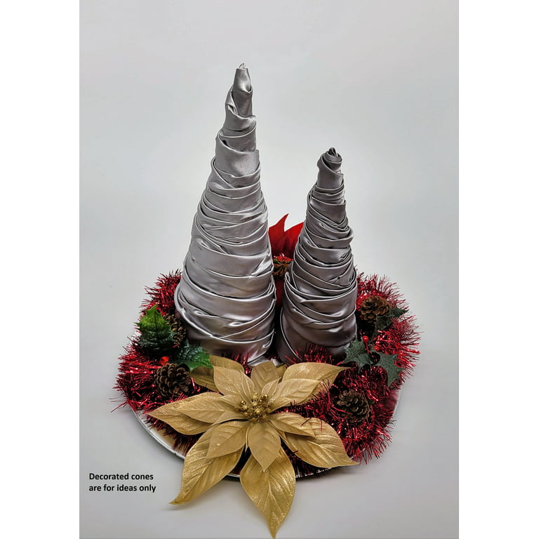 AllStellar Paper Mache Cones Open Bottom 10.63x4 in. Set of 3 (Medium) -  For DIY Art Projects, Crafts and Decorations!