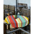 thumbnail image 2 of Outdoor Tablecloth Colorful Stripes Round Patio Tablecloths 60 Inch, Waterproof Outside Table Cloths with Umbrella Hole and Zipper, Boho Style Summer Table Cover for Outdoor Tables Garden, 2 of 5