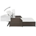 thumbnail image 3 of vidaXL 2-Person Sun Lounger with Canopy Poly Rattan Brown, 3 of 5