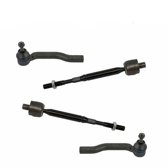 4pcs Front Inner Outer Tie Rods Left Driver Right Passenger Side for Nissan for Micra 1.6L 2015-2017 for Versa 1.6L 2012-2019 for Versa Note 1.6L 2014-2019 4 Piece