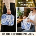 thumbnail image 5 of Yuyamidu Blue Flowers Bible Cover Case for Women Bible Carrying Case Quilted Bible Study Supplies Accessories Protective Scripture Book Cover Organizer for Women, 5 of 8