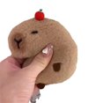 thumbnail image 3 of Cute Capybara Doll Squeaking Simulation Toy Girl Pendant Jewelry School Bag Key Chain Pendant Birthday Gift Creative Backpack Pendant, 3 of 3
