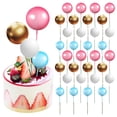 thumbnail image 1 of GOOHOCHY 40 PCS Mini Balloon Pastel Toppers Toppers Ball Ball Picks Balls Bolas de pastelería Diy Insertar decoraciones para hornear, 1 of 7