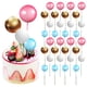 thumbnail image 1 of WORGEOUS 40 PCS Mini Balloon Pastel Toppers Toppers Ball Ball Picks Balls Bolas de pastelería Diy Insertar decoraciones para hornear, 1 of 8