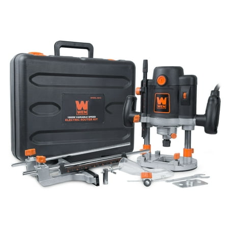 WEN 15-Amp Variable Speed Plunge Woodworking Router Kit with Carrying Case and Edge Guide