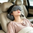 thumbnail image 6 of Travel Neck Pillow with Eye Mask, Large 500g Memory Foam U Shaped Pillow, Extra Support Airplane Neck Rest, Shade Sleep Mask for Travel Office by Xuniizn, 6 of 7