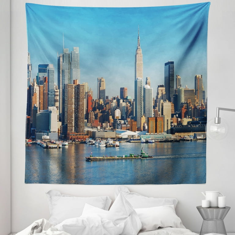 City skyline tapestry sale