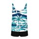 thumbnail image 4 of Tankini de playa deportivo con estampado de moda para mujer, tirantes finos ajustables, traje de baño de dos piezas con abertura y shorts de baño con bolsillo, traje de baño de poliéster para mujer., 4 of 5
