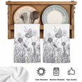 thumbnail image 5 of Grey Wildflowers Kitchen Towels Set of 1, Modern Spring Floral Butterfly Plant Absorbent Dish Towels for Kitchen, Microfiber Hand Towel, Quick Drying Tea Towel for Cleaning Decorative Dishcloths, 5 of 7