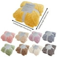 thumbnail image 3 of Clearance Blankets and Throws! Blecry Single-Layer Taffeta Blanket Coral Fleece Blanket Four Seasons Blanket Air Conditioning Blanket Sofa Cover Blanket Ivory White 120*200Cm Bare Blanket Home Decor, 3 of 8