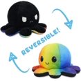 thumbnail image 2 of The Original Reversible Octopus Plushie - Angry Red + Rage Black - Cute Sensory Fidget Stuffed Animals That Show Your Mood, 4 inch, 2 of 5