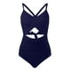 thumbnail image 3 of WILLBEST Traje de Baño Corto para Mujer, Traje de Baño de Cintura Alta con Recortes, Cruzado con Lazo En La Espalda, Traje de Baño de 1 Pieza, 3 of 4