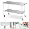 thumbnail image 3 of RSN Trend Stainless Steel Table for Prep & Work 24 x 72 Inches with Caster Wheels, NSF Commercial Heavy Duty Table with Undershelf and Galvanized Legs for Restaurant, Home and Hotel, 3 of 7