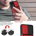 thumbnail image 4 of Case for Xiaomi Redmi Note 11 4G (Not 5G) with Slide Camera Cover, Heavy Duty Military Grade Protection Phone Case with Ring Stand for Xiaomi Redmi Note 11 4G/Redmi Note 11S SJ Red, 4 of 14