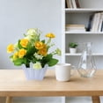 thumbnail image 1 of Arreglo floral artificial de plástico para interiores con pequeñas plantas en maceta, múltiples colores, decorativo para hogar, oficina y escritorio., 1 of 6