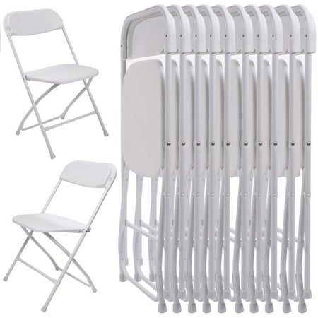 Ktaxon 10Pcs Commercial Plastic Folding Chairs Stackable Wedding Party