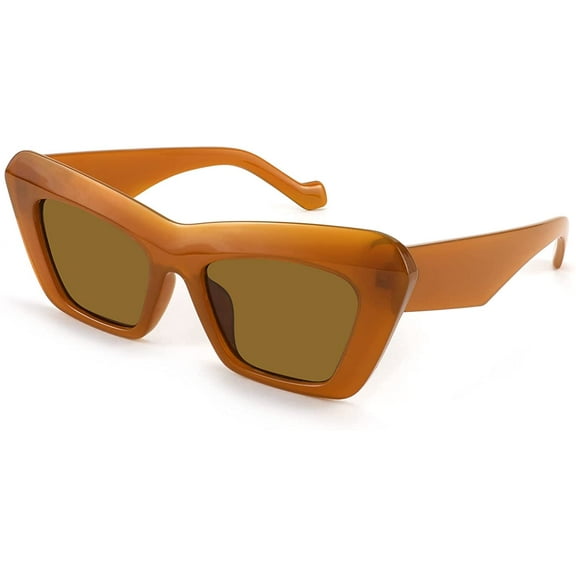 FEISEDY Retro Vintage Cateye Square Sunglasses Plastic Frame 90s sunglasses Stylish Classic 70s Eyewear