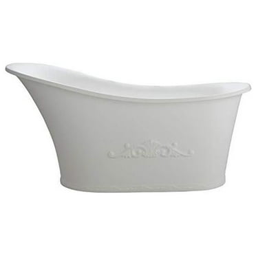 Barclay RTSN59-WH 59"; Resin Slipper Tub without Faucet Holes
