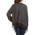 thumbnail image 2 of Sakkas Isenia Cardigan Open Front Kimono Long Sleeve Embroidered Top Blouse Lace - 1-Black - One Size Regular, 2 of 5