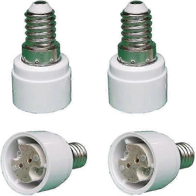 Set Of 4 E14 To G4 Mr16 Gu5.3 Gu4 Base Adapter For Led Or Halogen Bulb