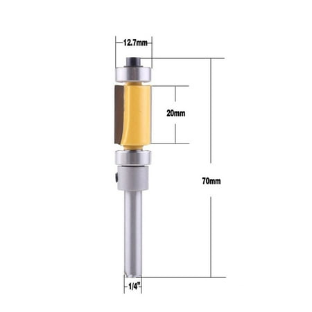 

6.35MM Shank Milling Trimming Cutter Carving Double Bearing Straight Router Bit