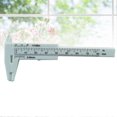 thumbnail image 2 of 80mm Mini Plastic Sliding Vernier Caliper Button Jewelry Size Gauge Measure Tool (White), 2 of 3