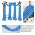 thumbnail image 6 of HonorHut Outdoor Curtain Drapes Long Arch Drapes Gauze Curtain Sheer Backdrop Drapes Wedding Party Decoration 29x236Inch 2 Pieces Misty Blue, 6 of 6