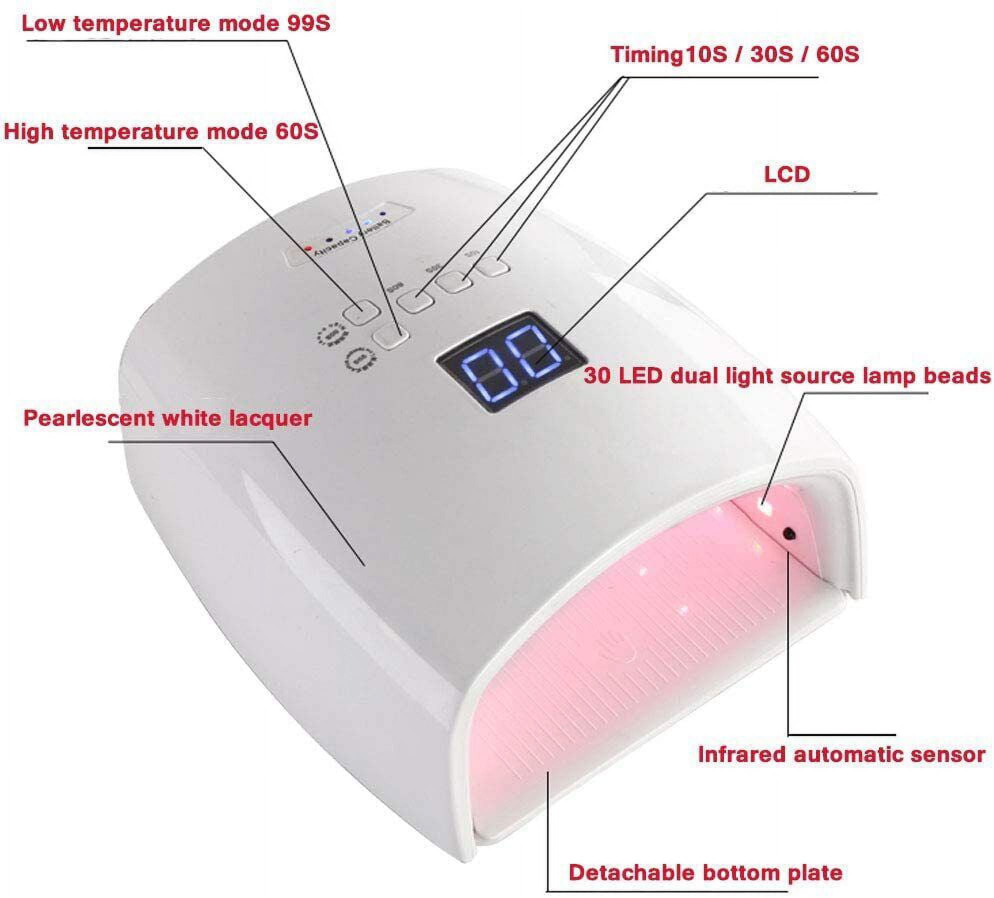 48W Rechargeable Nail Gel Dryer Wireless Led UV Nail Lamp Manicure