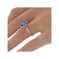 thumbnail image 4 of Lab Created Blue Sapphire 2.00 ctw Engagement Ring with Diamonds 14K Yellow Gold Flower Vintage Halo, 4 of 4