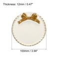 thumbnail image 2 of Uxcell Vintage Decorative Round Tray Resin Bow Knot Organizer Dish Plate, White 2 Pack, 2 of 5