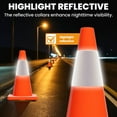 thumbnail image 5 of 20Pack 18" Traffic Cones (Orange, PVC Base, Reflective Collars) – Roadwork, Parking Management, Hazard Warning Solutions, 5 of 8