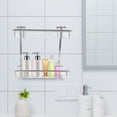 thumbnail image 3 of OULII 1Set Bathroom Wall Rack Aluminium Alloy Silver Rectangular Board Double Layer Simple Design For Homeowners, 3 of 8
