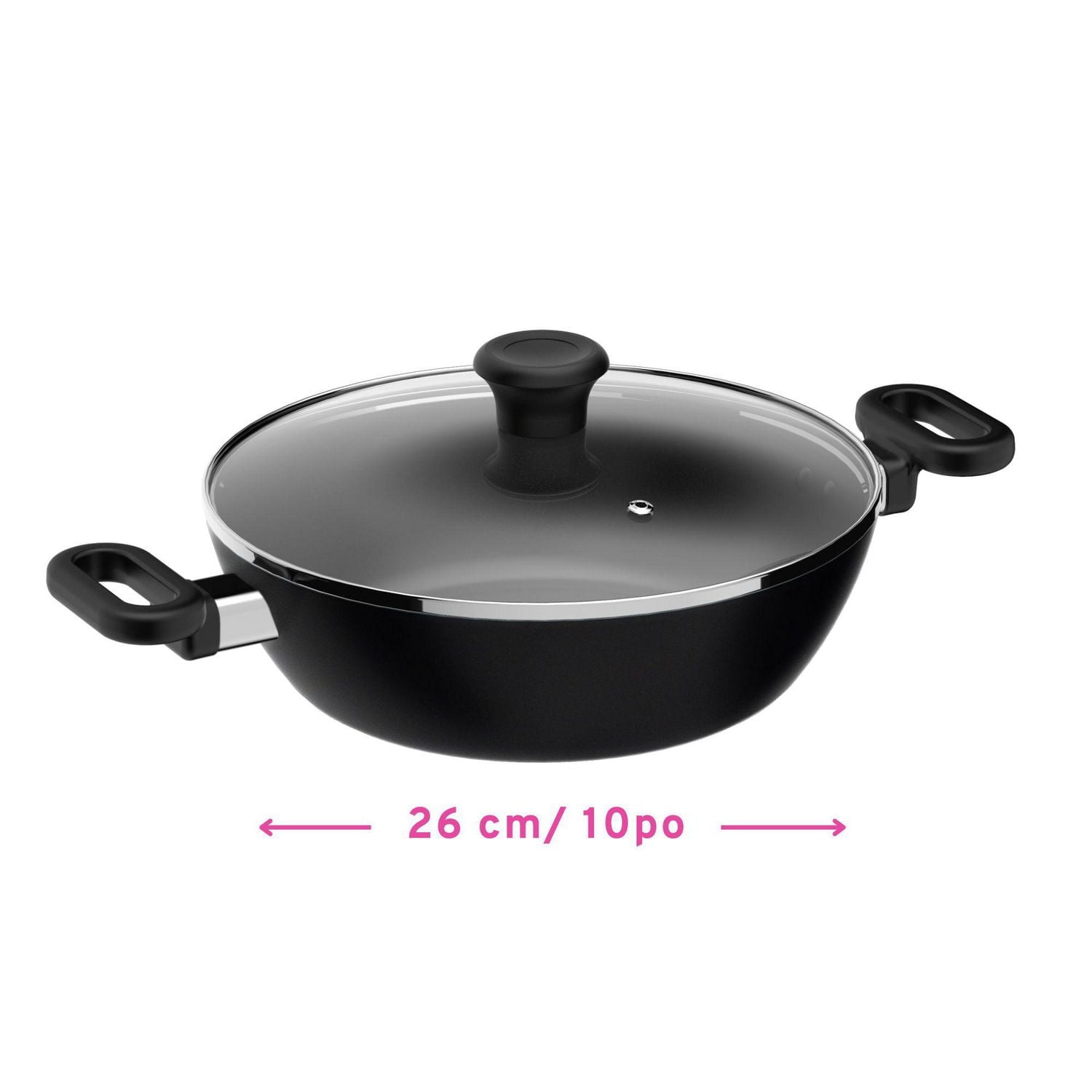 Maharaja 26cm Antiadhésif Karahi avec Couvercle 26 cm / 10,25"