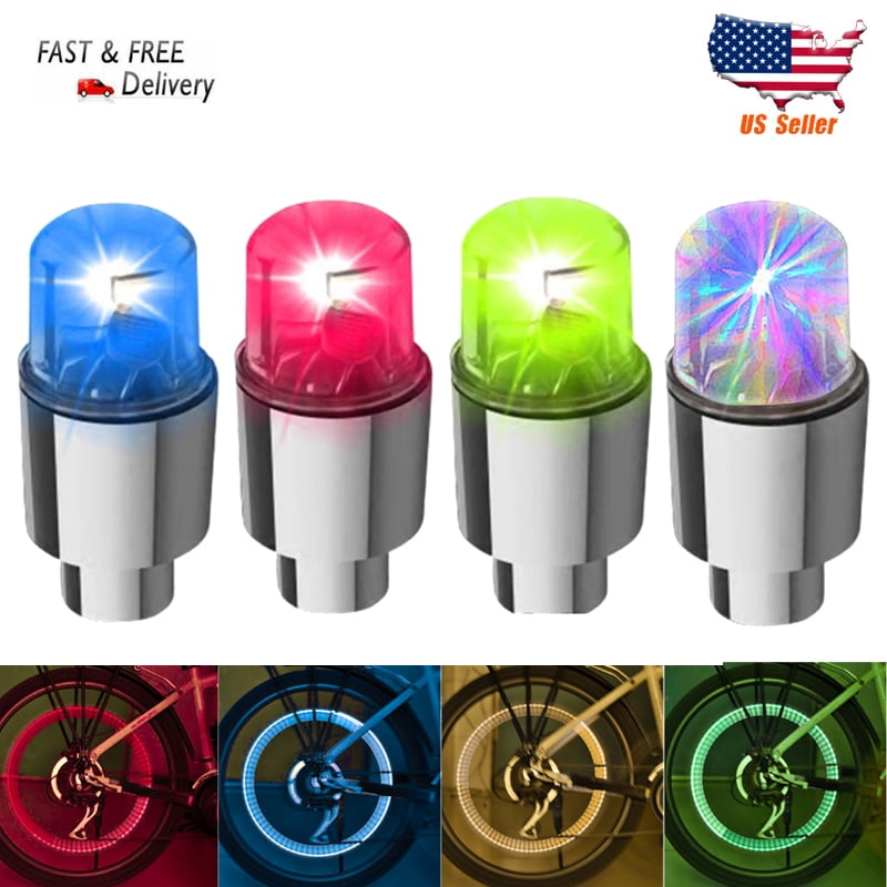 Motorcycle Car Bike Tyre Tire Wheel Valve 14 LED Flash Spoke Light Lamp US STOCK