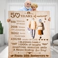 thumbnail image 1 of LHSHID Romantic Marry 50th Anniversary Fleece Throw Blankets Gift Happy 50th Anniversary Wedding Valentine Gifts for Her Wife Husband Mom Dad Grandpa Grandma 50"x60", 1 of 6
