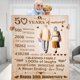 thumbnail image 1 of LHSHID Romantic Marry 50th Anniversary Fleece Throw Blankets Gift Happy 50th Anniversary Wedding Valentine Gifts for Her Wife Husband Mom Dad Grandpa Grandma 30"x40", 1 of 6