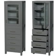 thumbnail image 3 of Wyndham Collection Sheffield 24" 4-drawer Wood Linen Tower in Dark Gray, 3 of 3