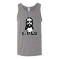 thumbnail image 2 of Wild Bobby Jesus: Ill Be Back Inspirational/Christian Men Graphic Tank Top, Heather Grey, X-Large, 2 of 5